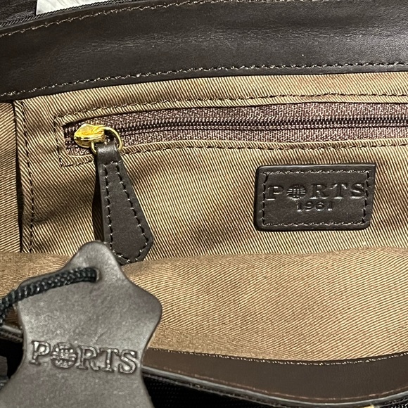 PORTS 1961 Stylish Brown and Tan Tote NYC Map Bag - Picture 6 of 6